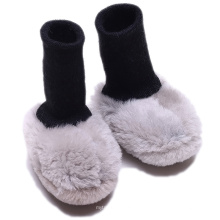 Winter Leather Baby Shoes Boots Infants Warm Shoes Fur Wool Baby Boots